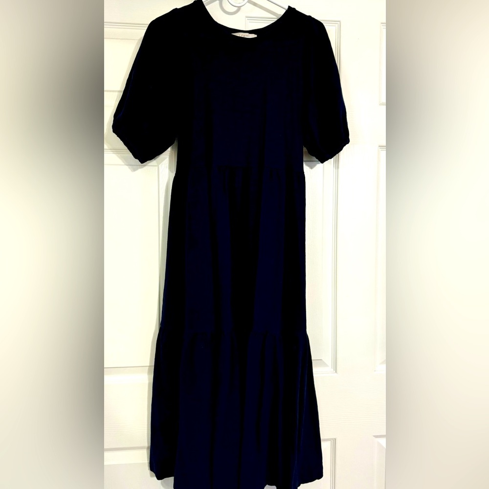 Navy maxi sleeve dress
